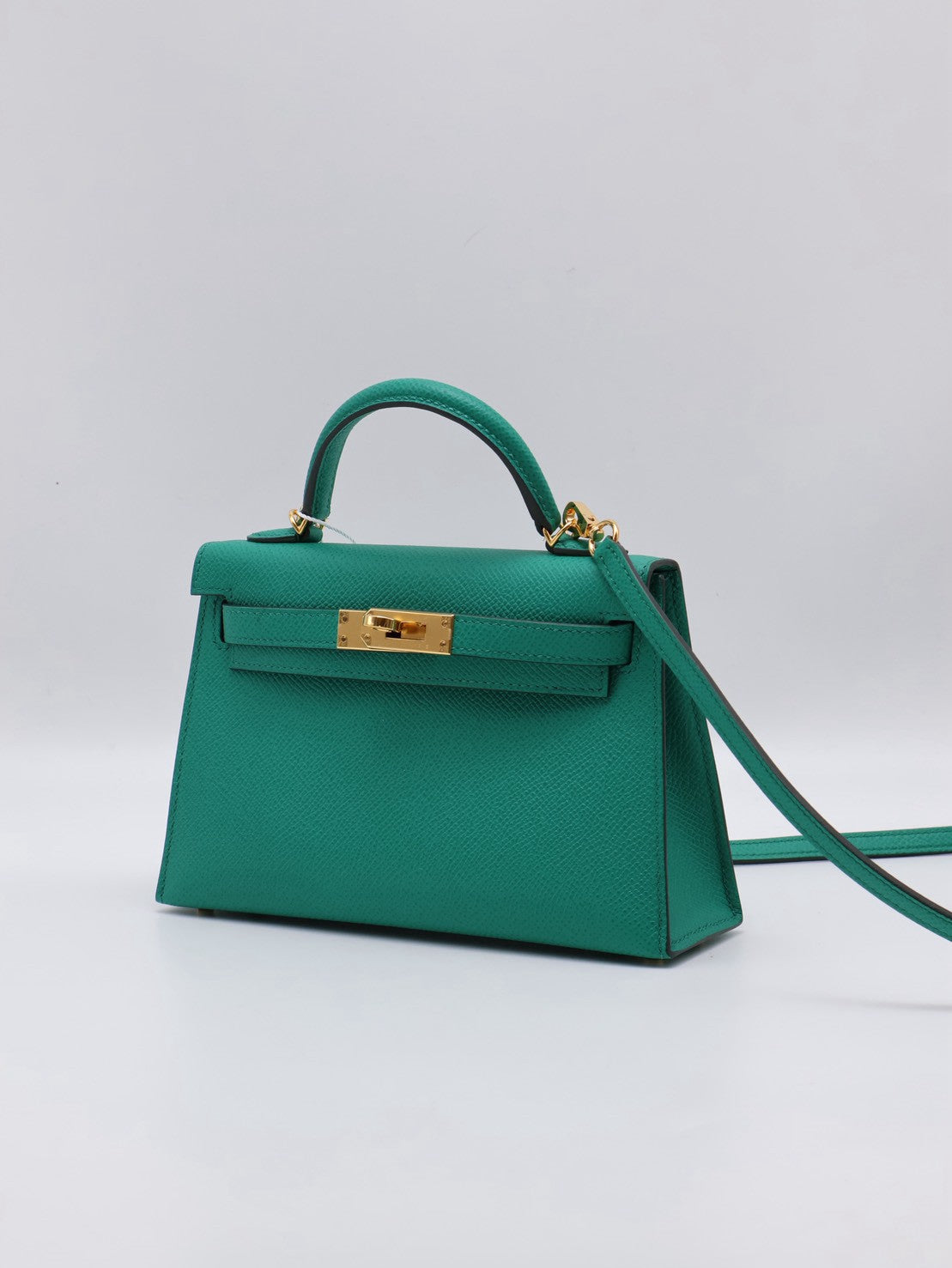 HERMES Mini Kelly ll - Vert Vertigo U4 絲絨綠金 Z