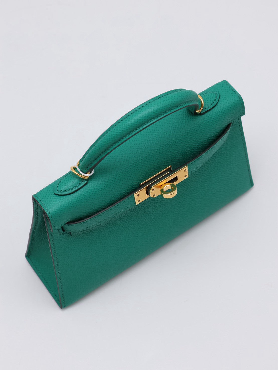 HERMES Mini Kelly ll - Vert Vertigo U4 絲絨綠金 Z