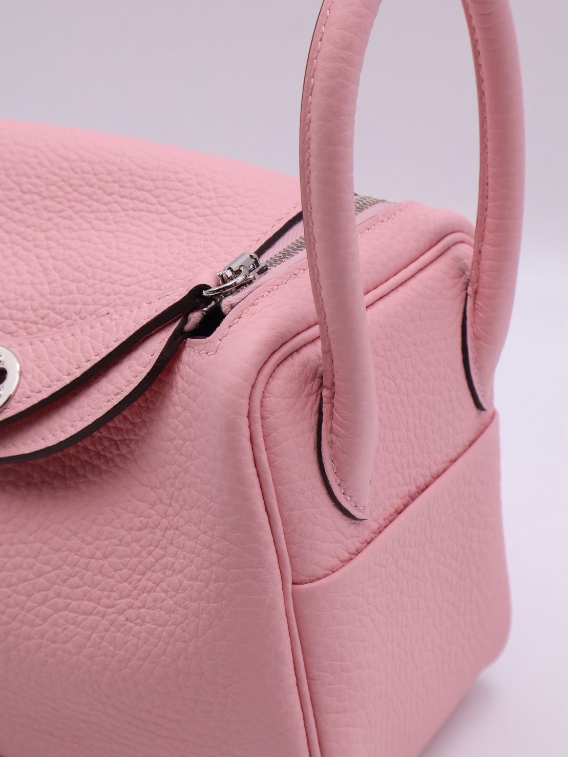 HERMES Mini Lindy ll - Rose Sakure 3Q 櫻花粉銀 K