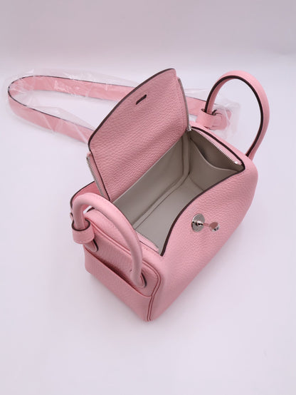 HERMES Mini Lindy ll - Rose Sakure 3Q 櫻花粉銀 K