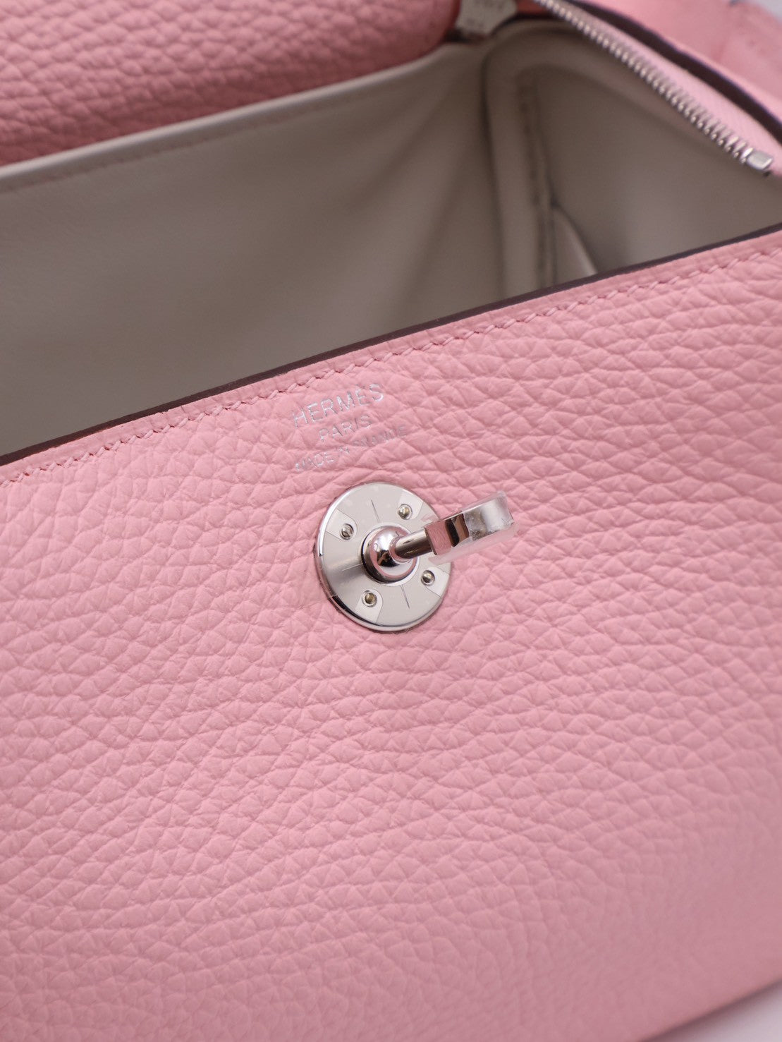 HERMES Mini Lindy ll - Rose Sakure 3Q 櫻花粉銀 K