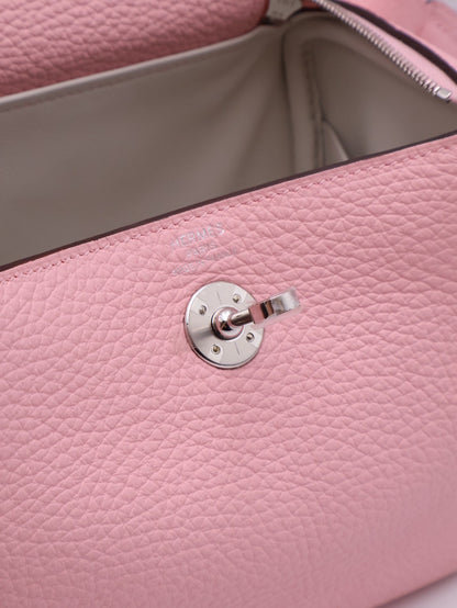 HERMES Mini Lindy ll - Rose Sakure 3Q 櫻花粉銀 K