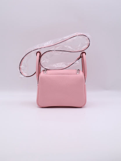 HERMES Mini Lindy ll - Rose Sakure 3Q 櫻花粉銀 K