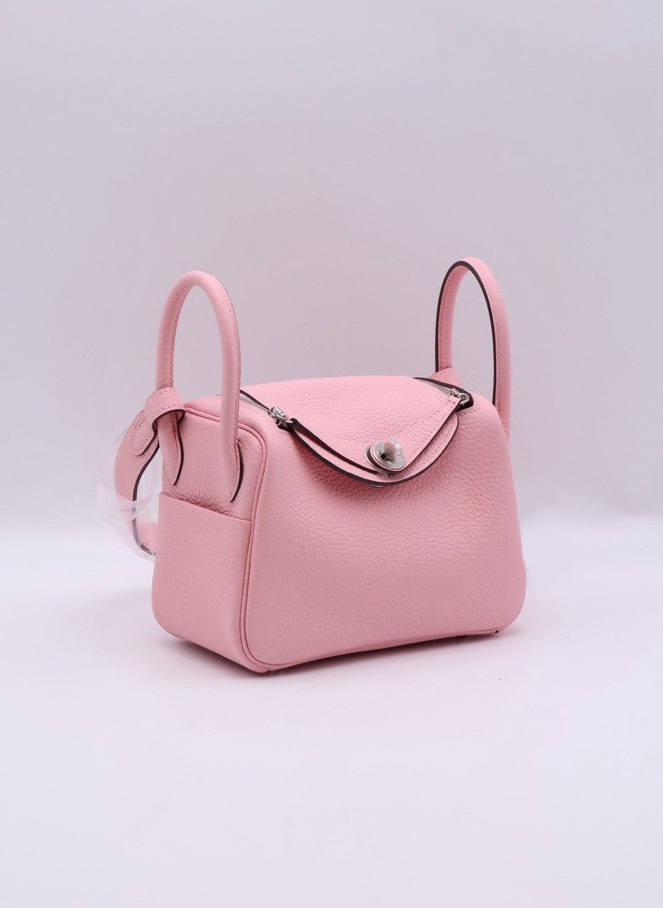 HERMES Mini Lindy ll - Rose Sakure 3Q 櫻花粉銀 K
