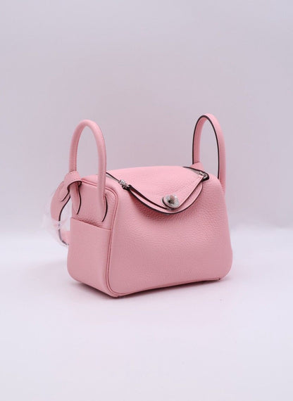 HERMES Mini Lindy ll - Rose Sakure 3Q 櫻花粉銀 K