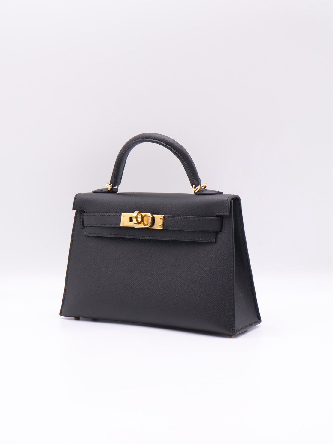 HERMES Mini Kelly ll - Noir 89 黑金 B