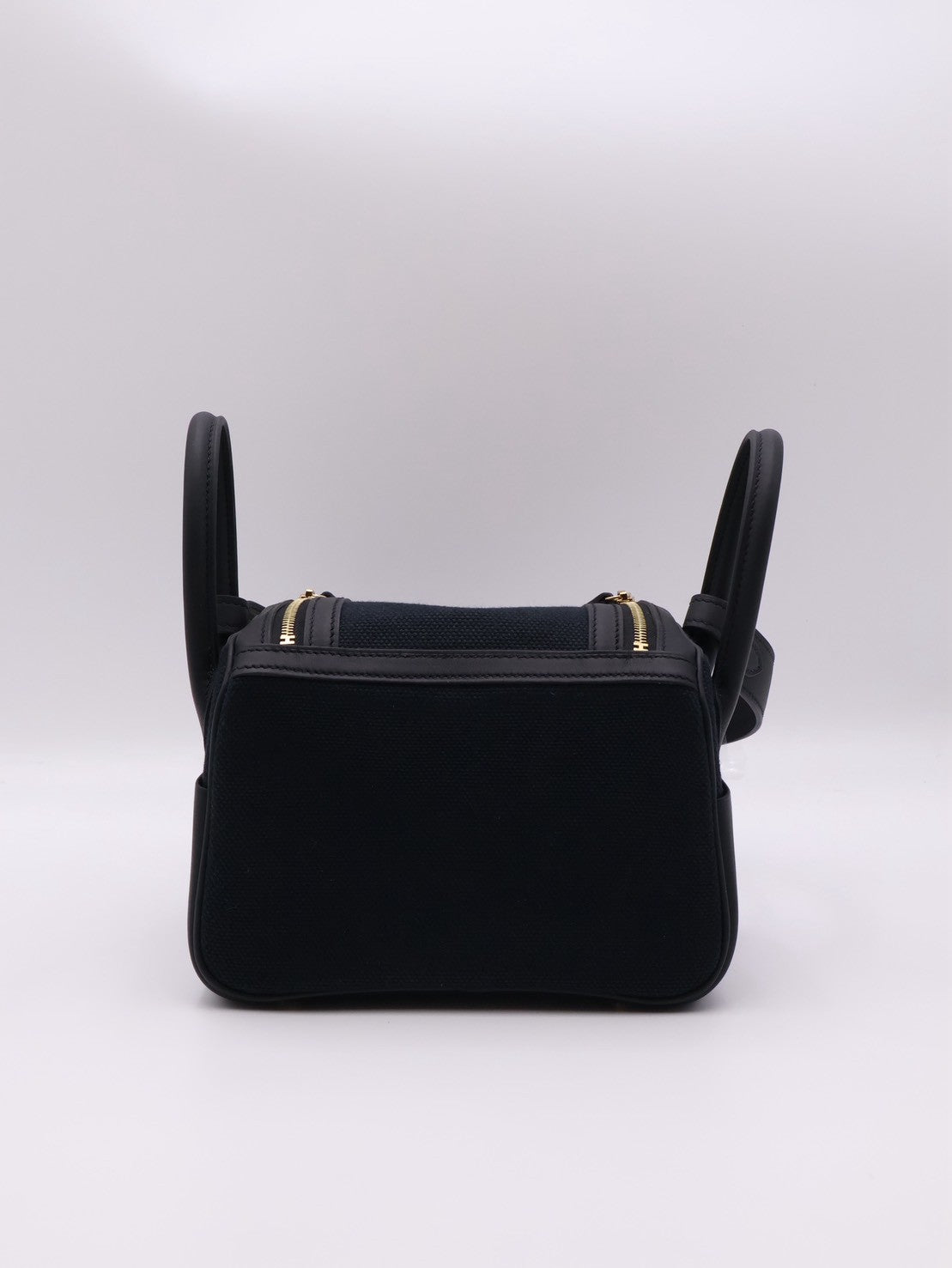 HERMES Mini Lindy ll - Noir 89 帆布黑金 G