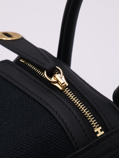 HERMES Mini Lindy ll - Noir 89 帆布黑金 G