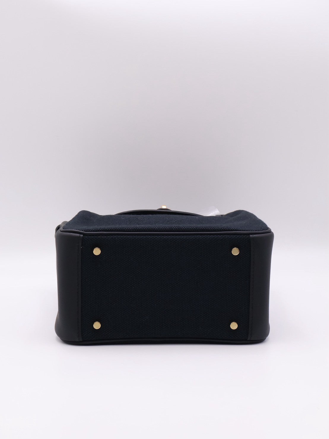 HERMES Mini Lindy ll - Noir 89 帆布黑金 G