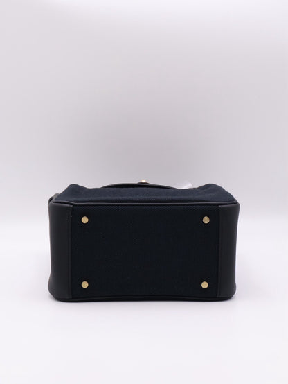 HERMES Mini Lindy ll - Noir 89 帆布黑金 G