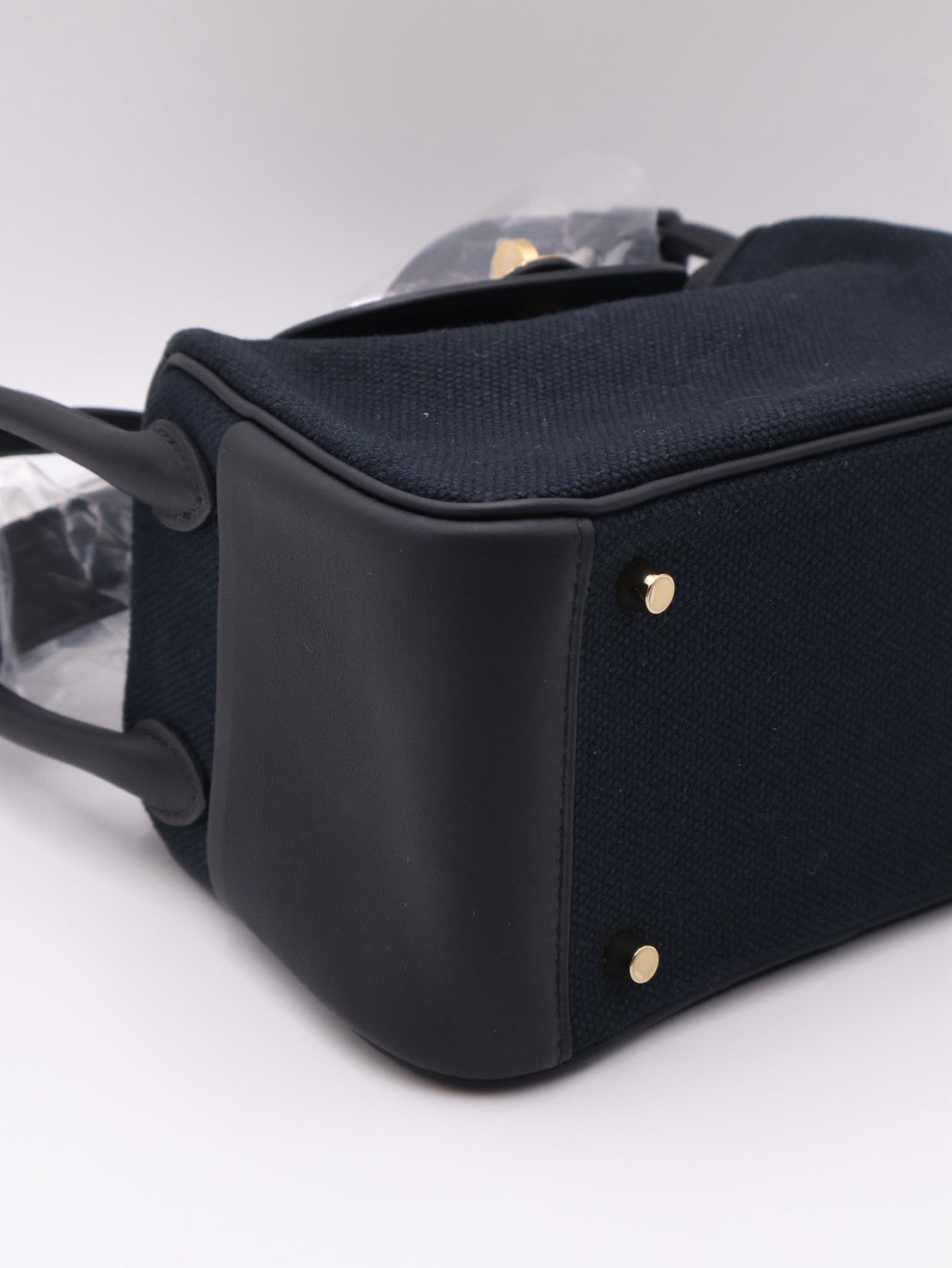 HERMES Mini Lindy ll - Noir 89 帆布黑金 G