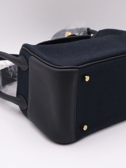 HERMES Mini Lindy ll - Noir 89 帆布黑金 G