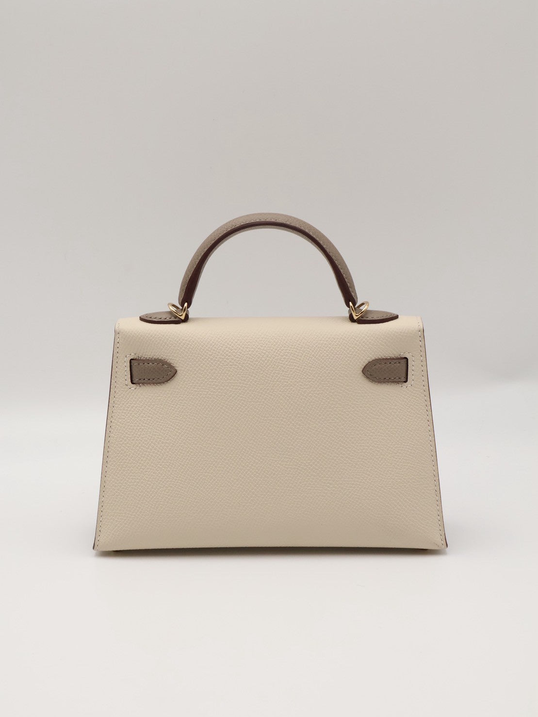HERMES Mini Kelly ll - Craie/Etoupe 奶昔白拚大象灰金 W