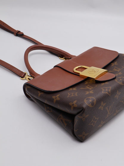 LOUIS VUITTON Locky BB鎖頭包 - 老花拚焦糖棕