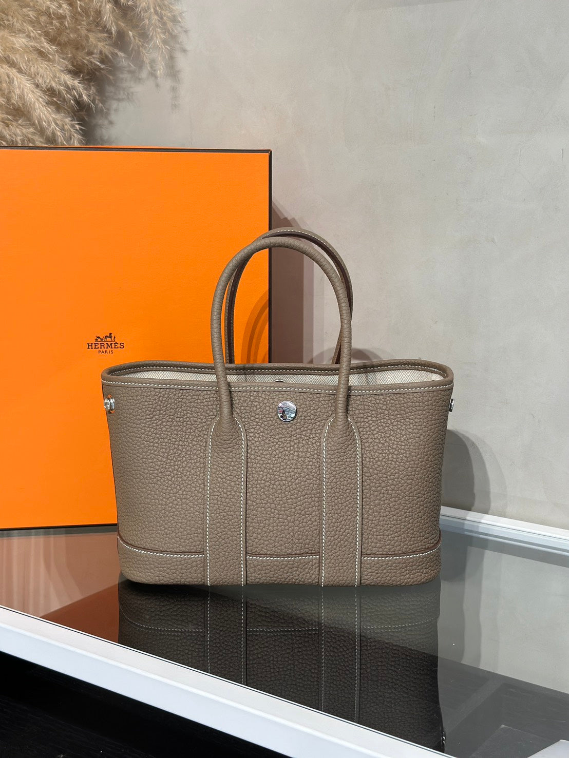 HERMES Mini Garden Party  - Etoupe 18 大象灰 G