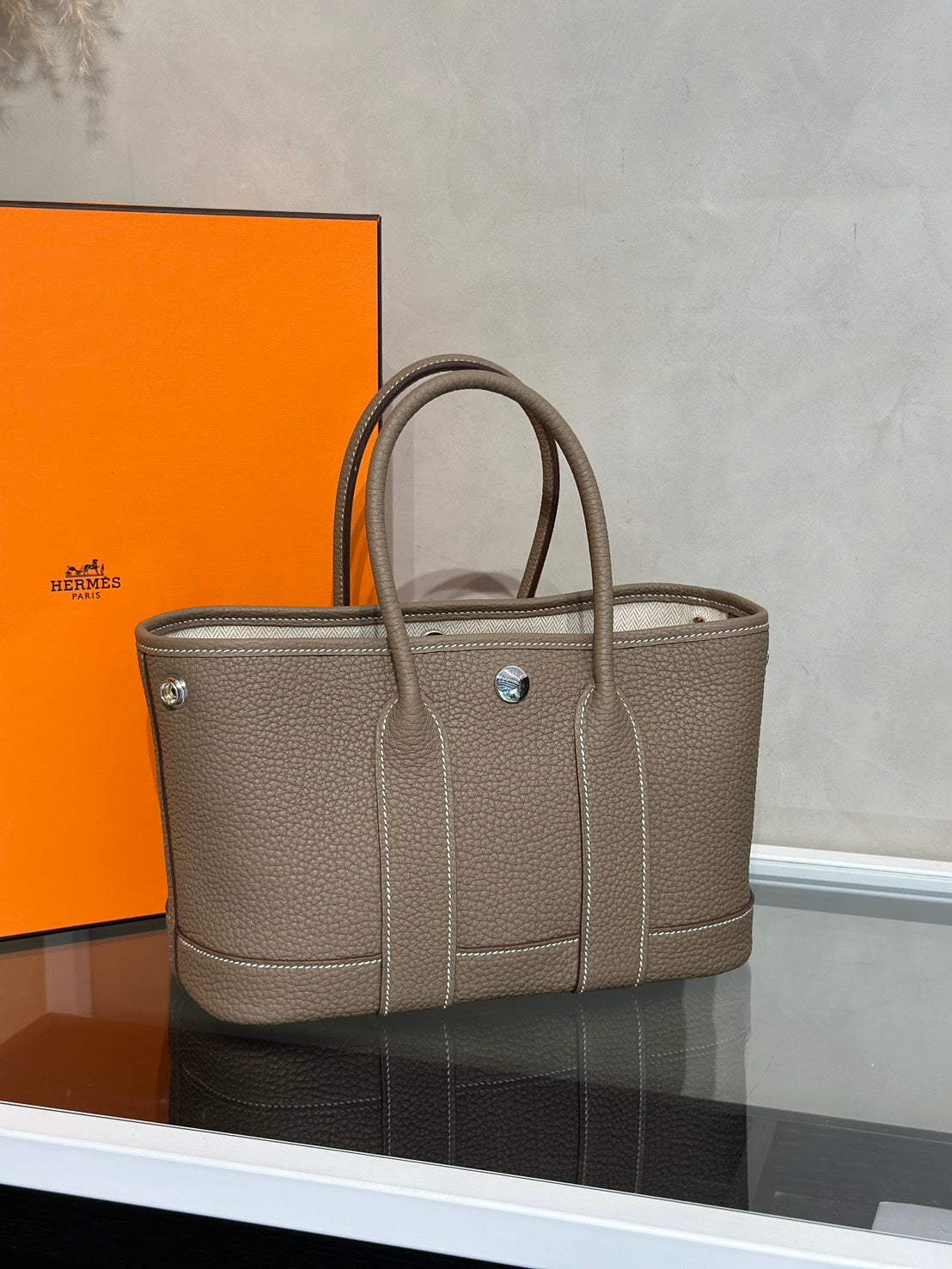 HERMES Mini Garden Party  - Etoupe 18 大象灰 G