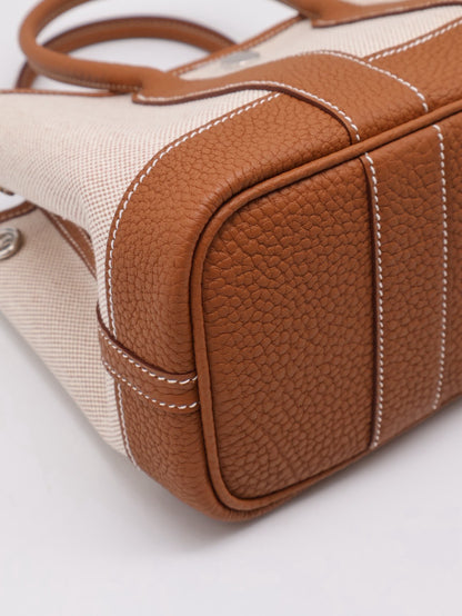 HERMES Mini Garden Party  - Gold 37 帆布金棕 G