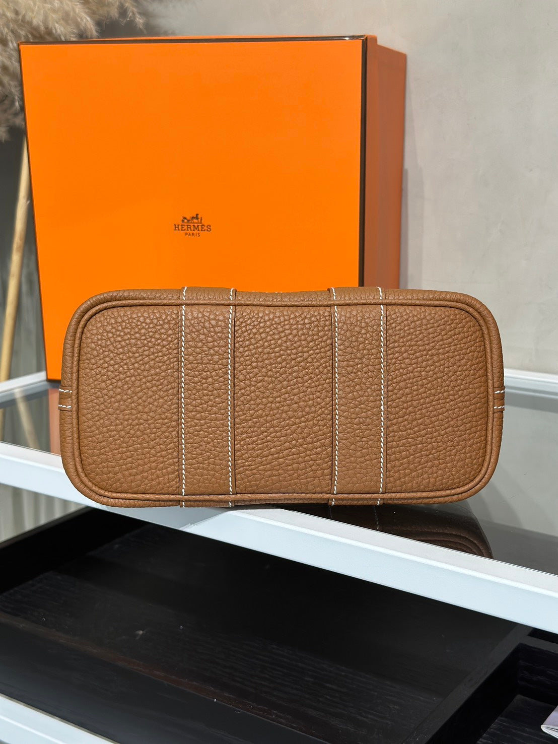 HERMES Mini Garden Party  - Gold 37 帆布金棕 G