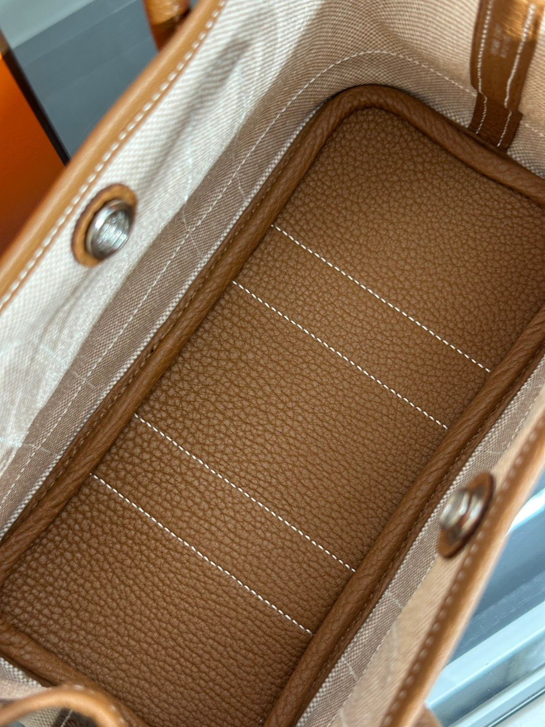 HERMES Mini Garden Party  - Gold 37 帆布金棕 G