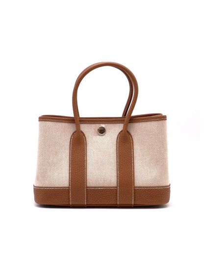 HERMES Mini Garden Party  - Gold 37 帆布金棕 G