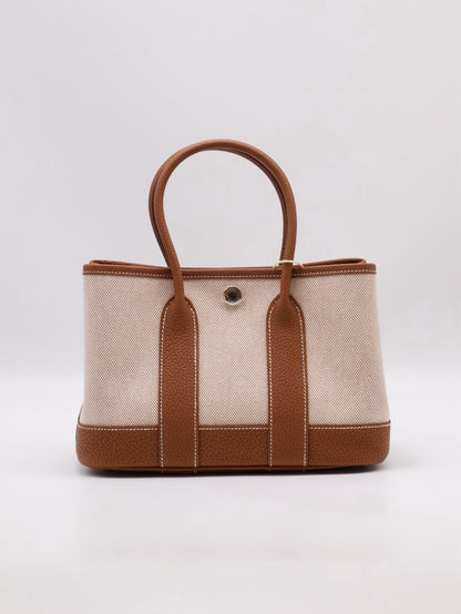 HERMES Mini Garden Party  - Gold 37 帆布金棕 G