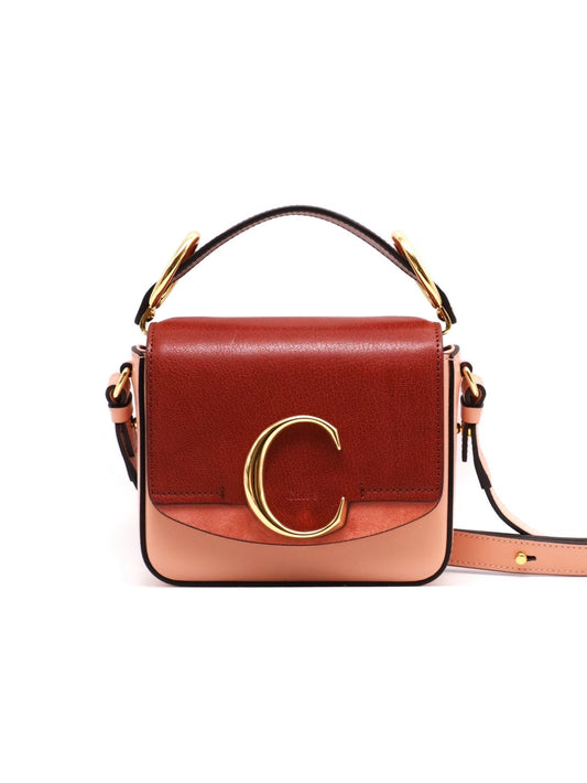 Chloe 經典 C Bag - mini棗紅珊瑚粉