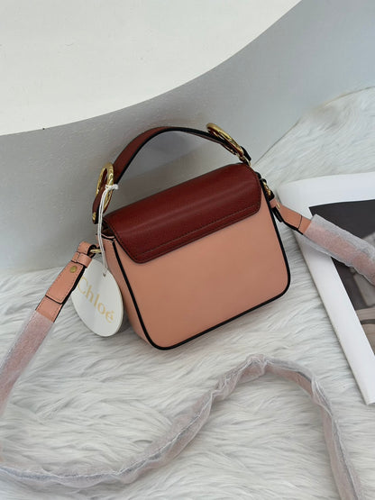 Chloe 經典 C Bag - mini棗紅珊瑚粉