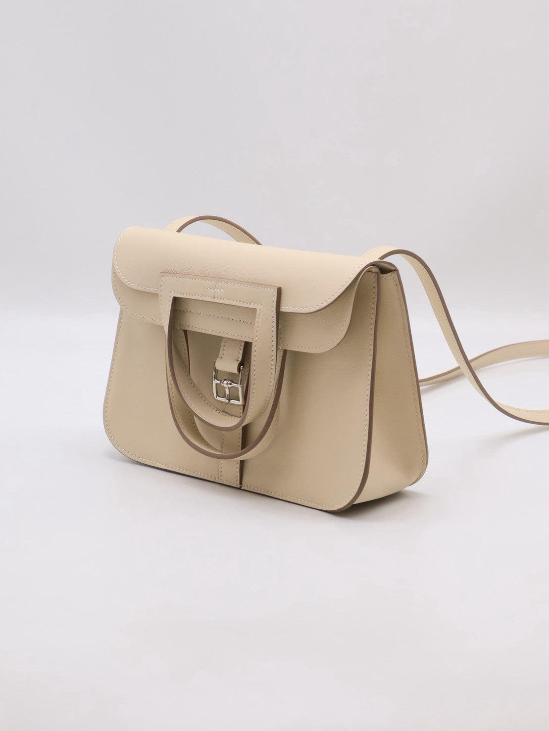 HERMES Halzan Mini - Craie 10 奶昔白銀 G