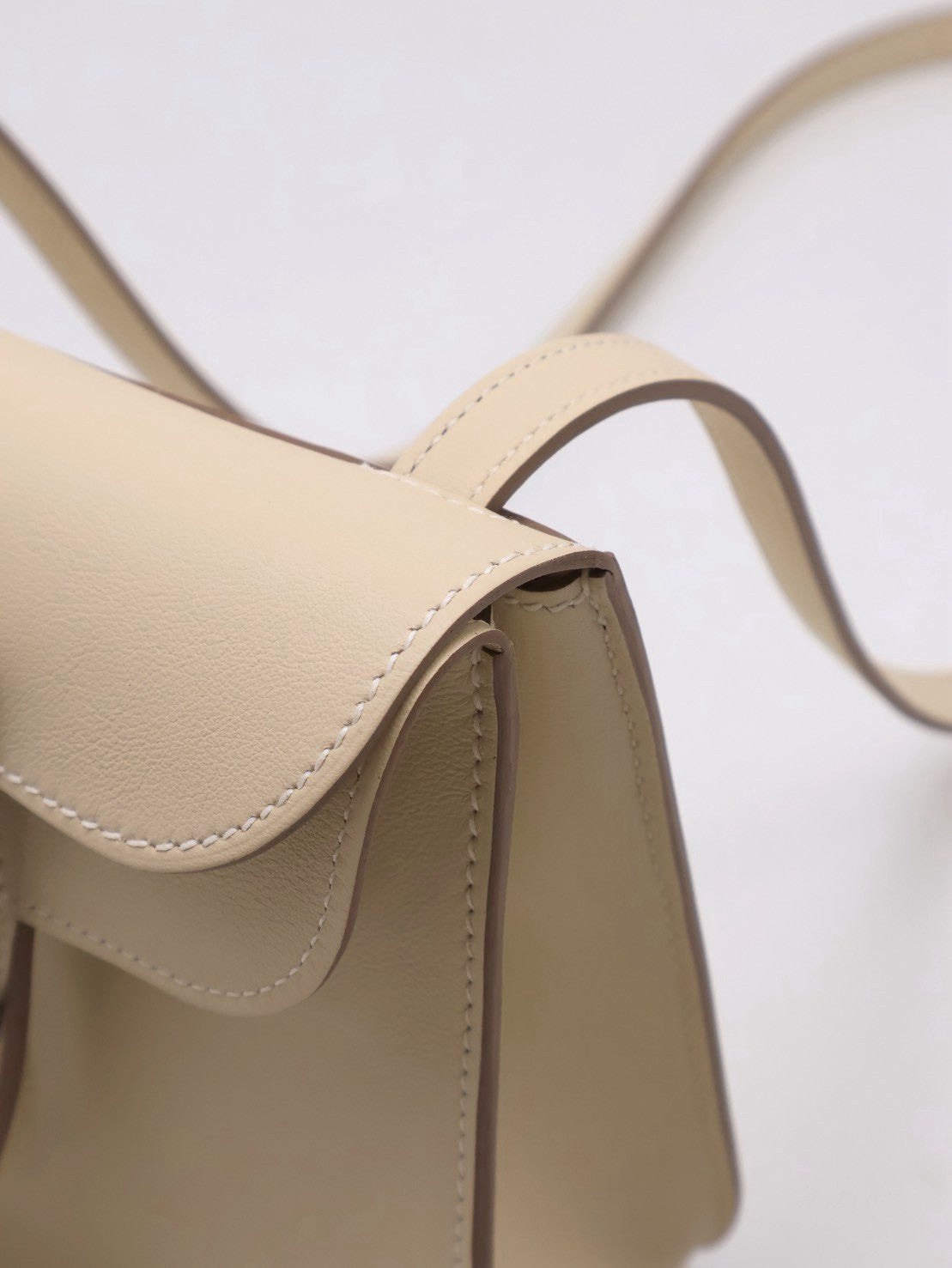 HERMES Halzan Mini - Craie 10 奶昔白銀 G