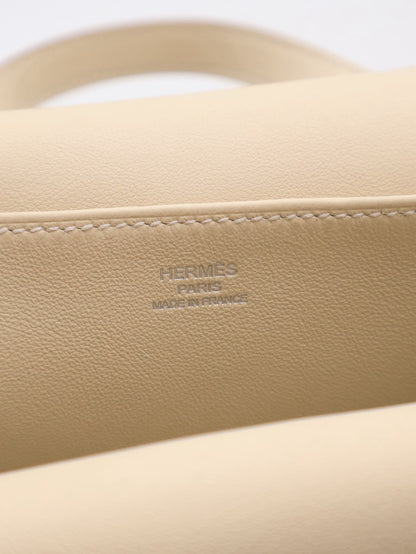HERMES Halzan Mini - Craie 10 奶昔白銀 G