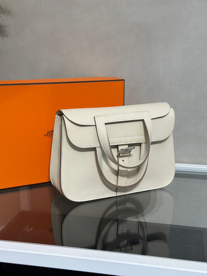 HERMES Halzan Mini - Craie 10 奶昔白銀 G