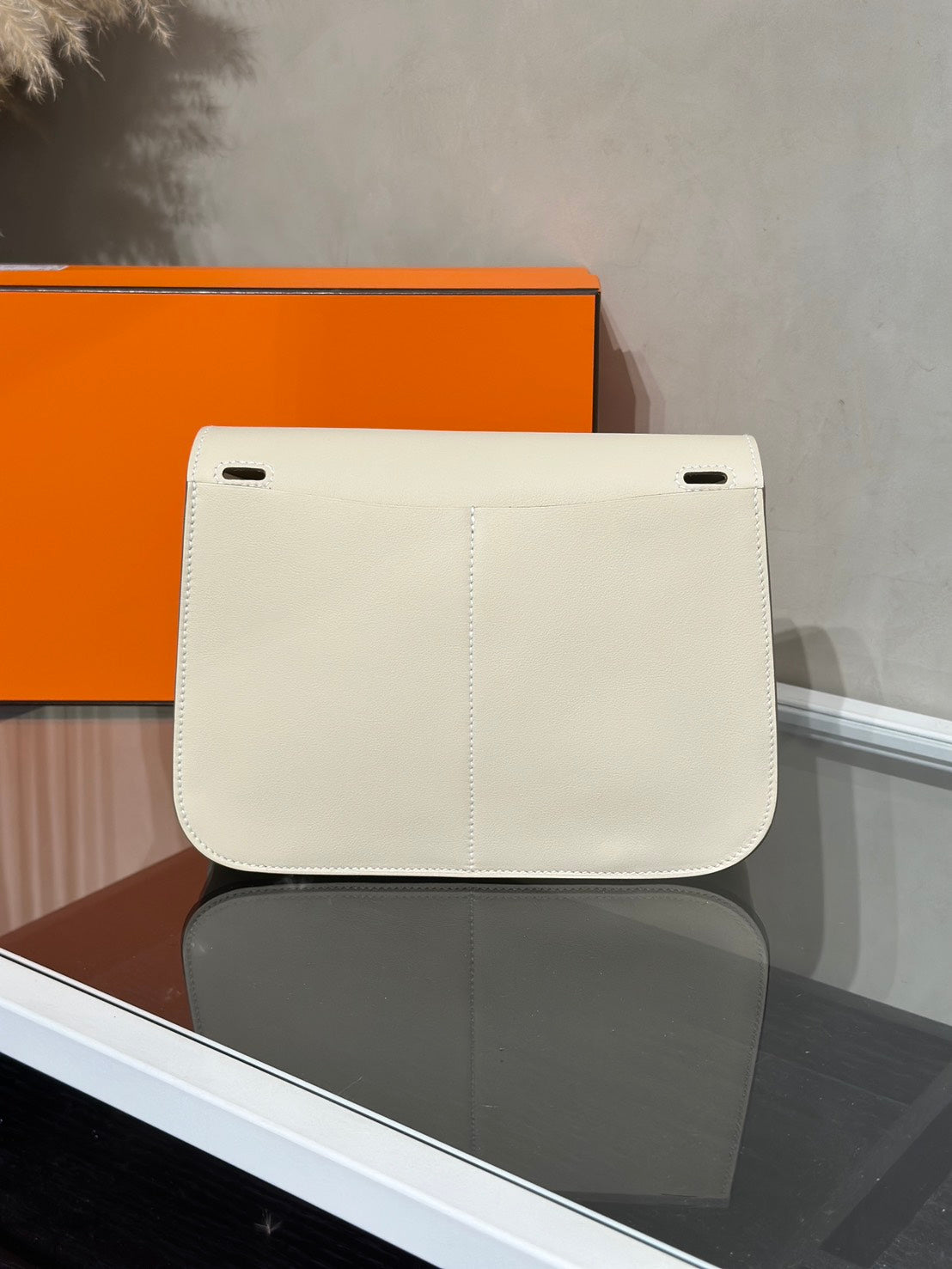HERMES Halzan Mini - Craie 10 奶昔白銀 G