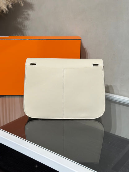 HERMES Halzan Mini - Craie 10 奶昔白銀 G
