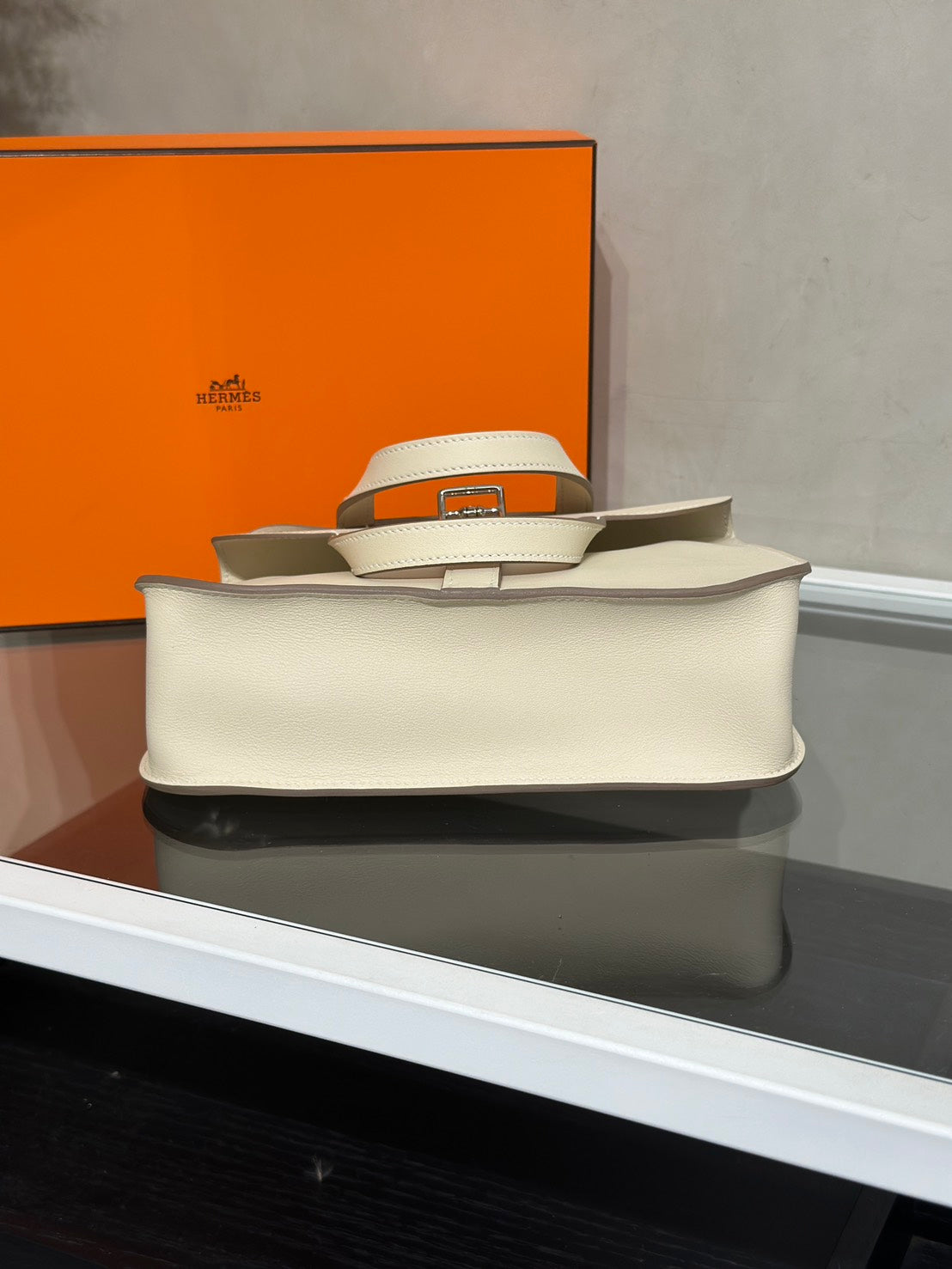 HERMES Halzan Mini - Craie 10 奶昔白銀 G