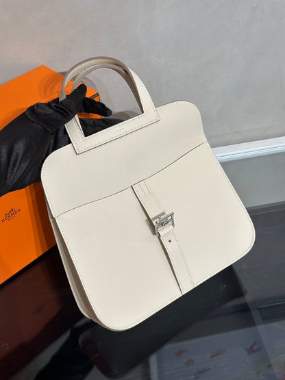 HERMES Halzan Mini - Craie 10 奶昔白銀 G