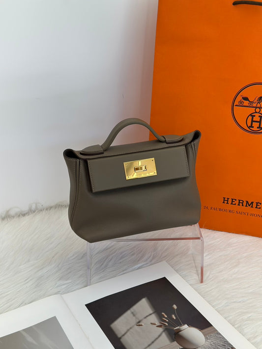 HERMES Mini 24/24 - 灰金 B