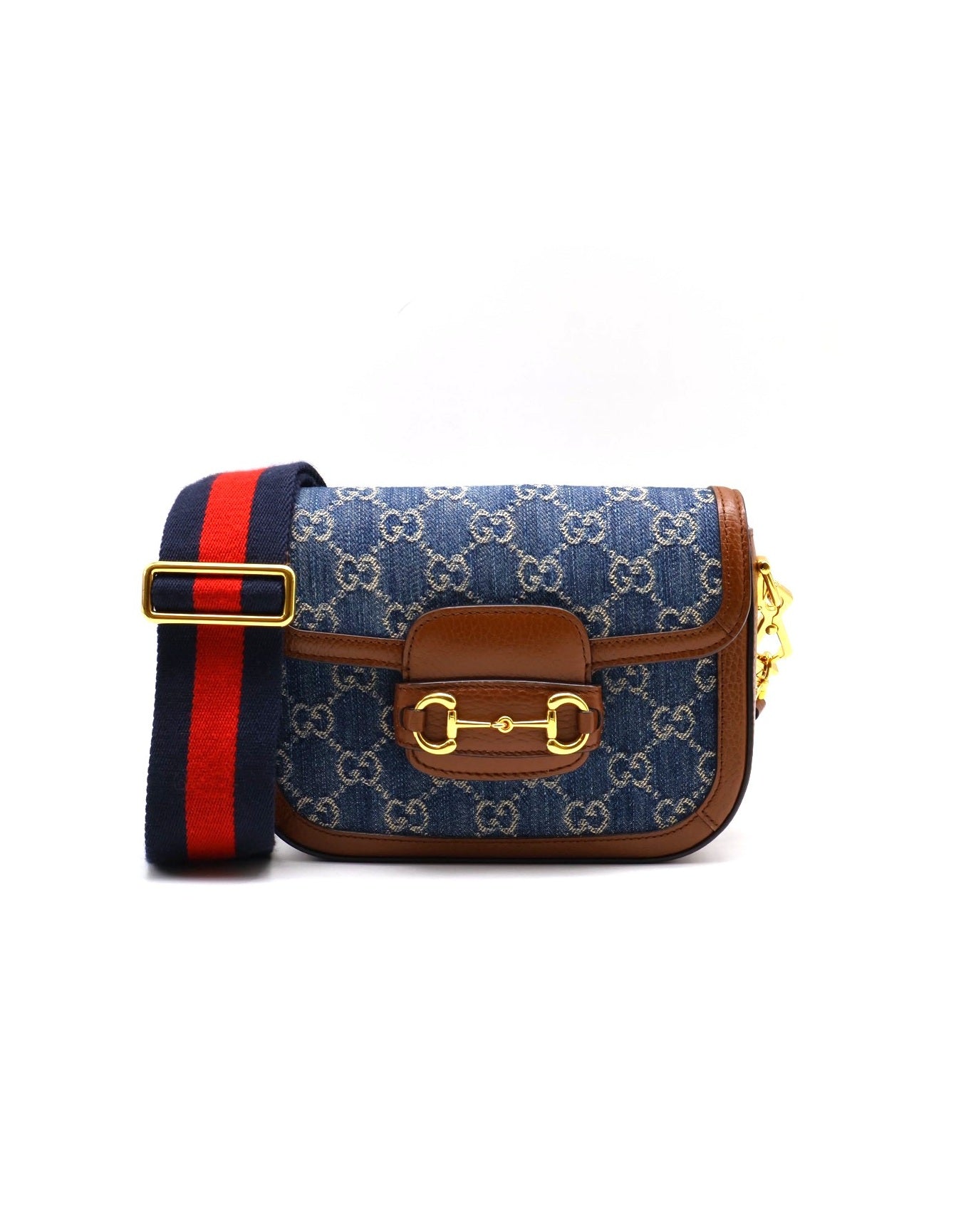 GUCCI Horsebit 1955馬銜釦馬鞍包 - mini牛仔