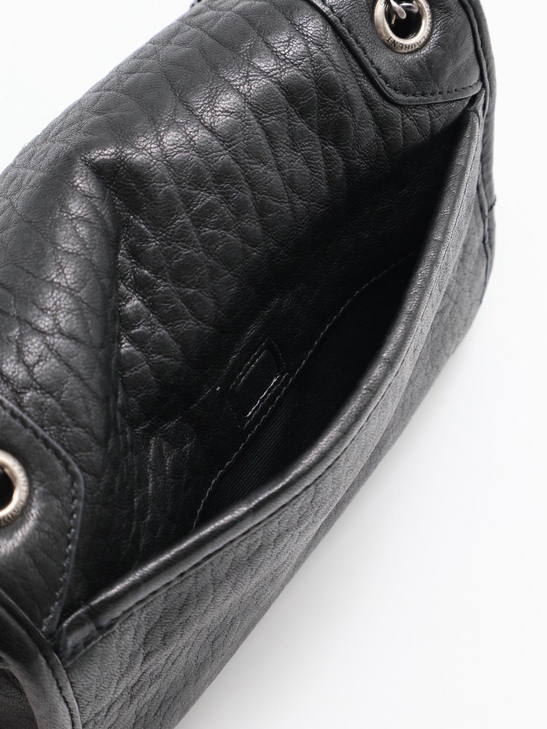 YSL Niki 粒面小羊皮手袋 - mini黑銀