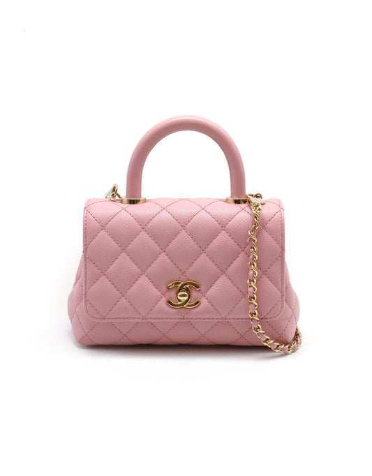 CHANEL Coco Handle - Mini粉金