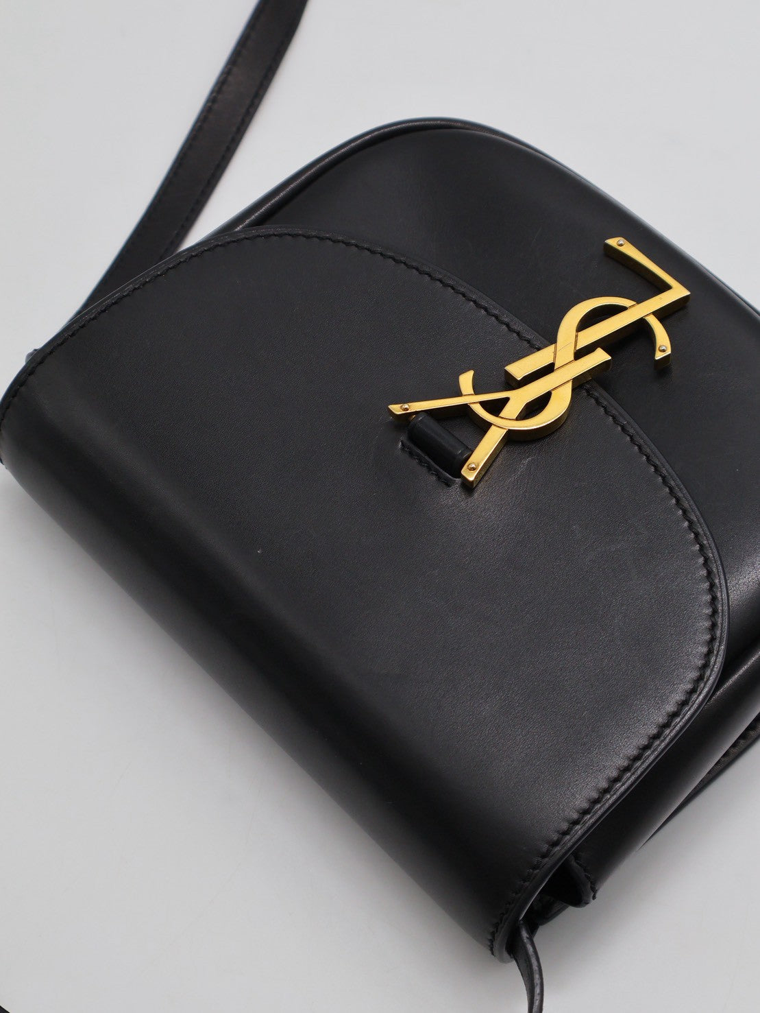 YSL Kaia馬鞍包 - Mini黑金
