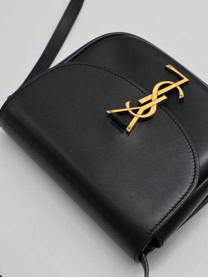 YSL Kaia馬鞍包 - Mini黑金