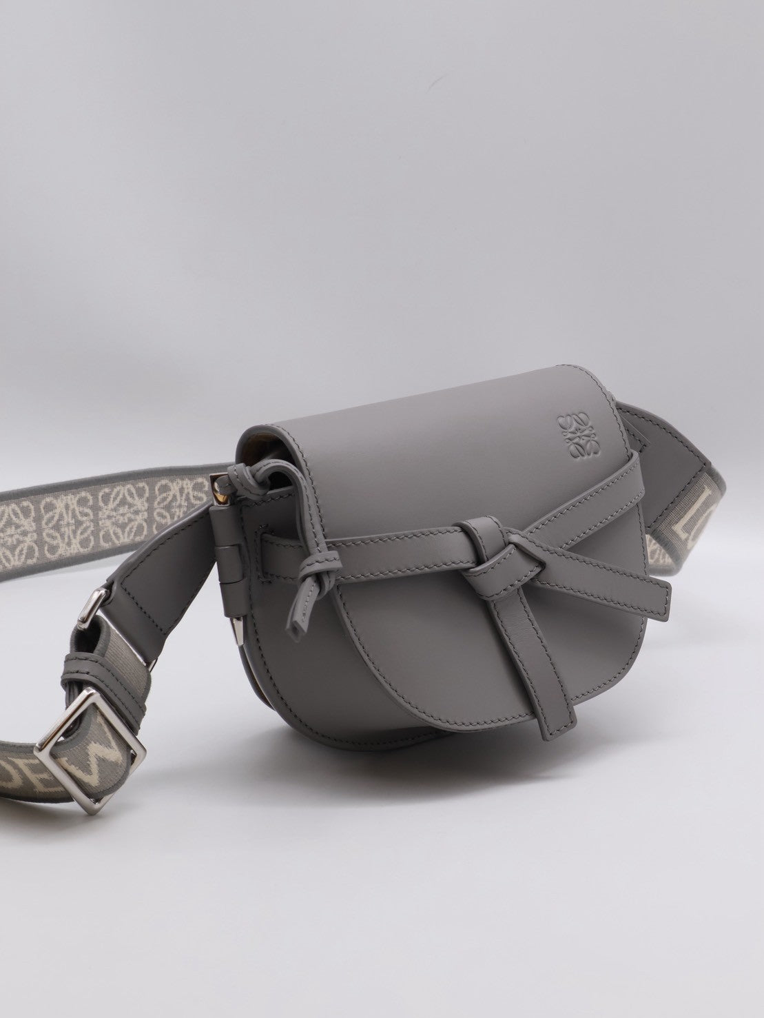 LOEWE Gate Dual馬鞍包 - Mini灰