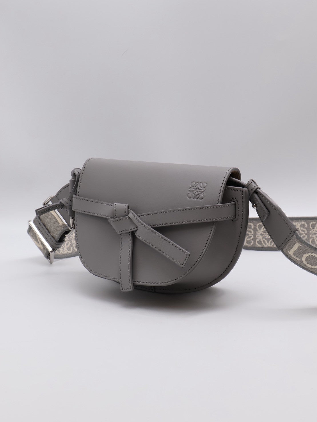 LOEWE Gate Dual馬鞍包 - Mini灰