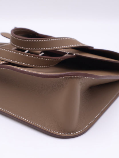 HERMES Halzan Mini - Etoupe 18 大象灰銀 K