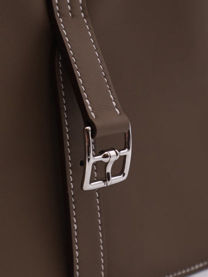 HERMES Halzan Mini - Etoupe 18 大象灰銀 K