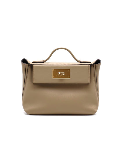HERMES Mini 24/24 - Beige Marfa/Gris Misty 馬爾法米拚霧霾灰香檳金 W