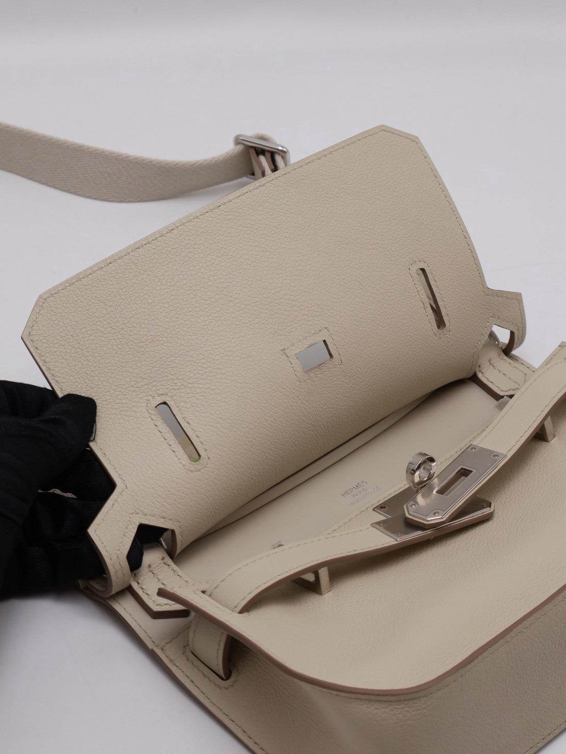 HERMES Jypsiere Mini - Beton 8L 冰川白銀 B
