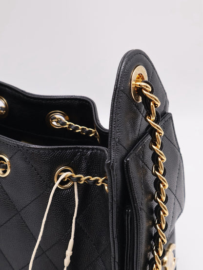 CHANEL 25 Mini Hobo Bag - 黑亮金