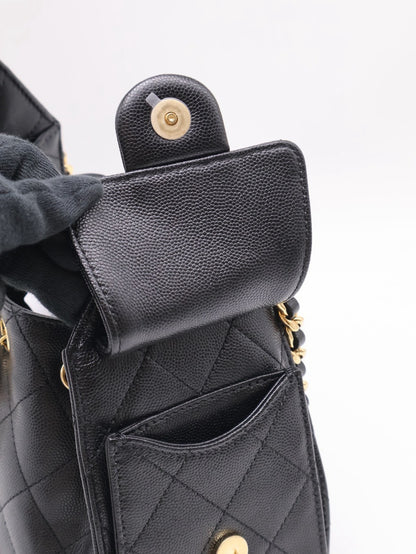 CHANEL 25 Mini Hobo Bag - 黑亮金