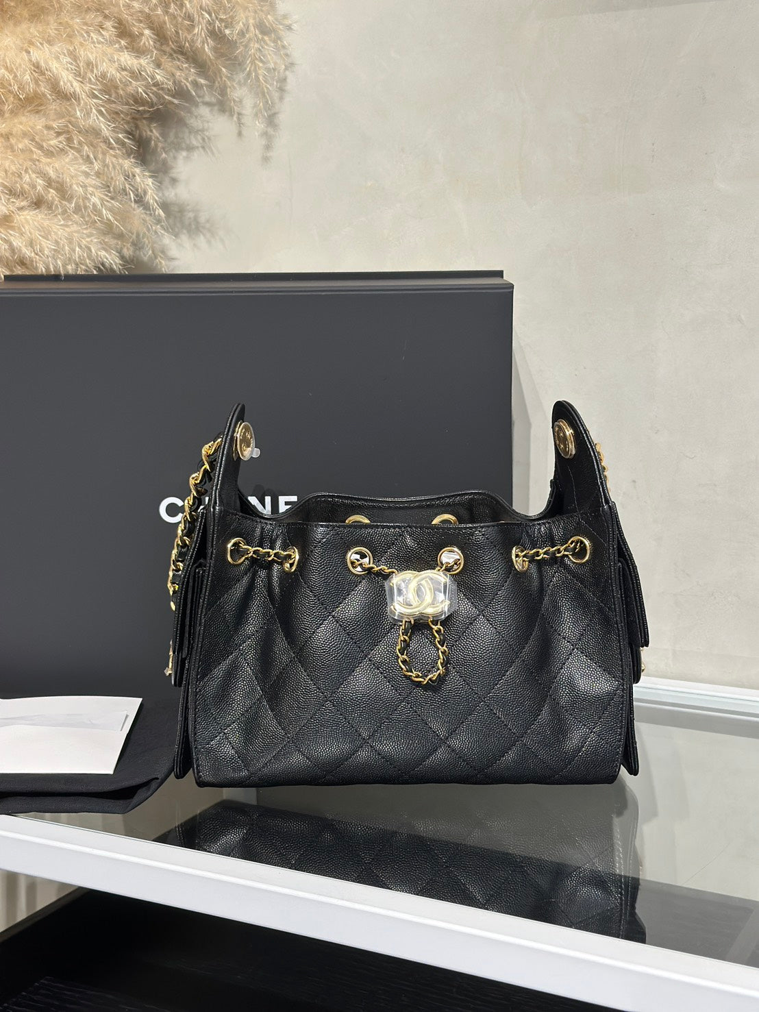 CHANEL 25 Mini Hobo Bag - 黑亮金